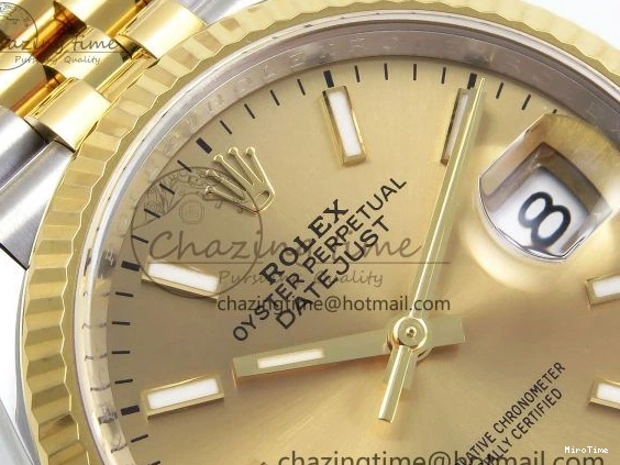 MiroTime 0205 DateJust 36 126233 Clean 1:1 Best Edition 904L Steel YG Stick Dial on SS YG Jubilee Bracelet VR Trendy 1501